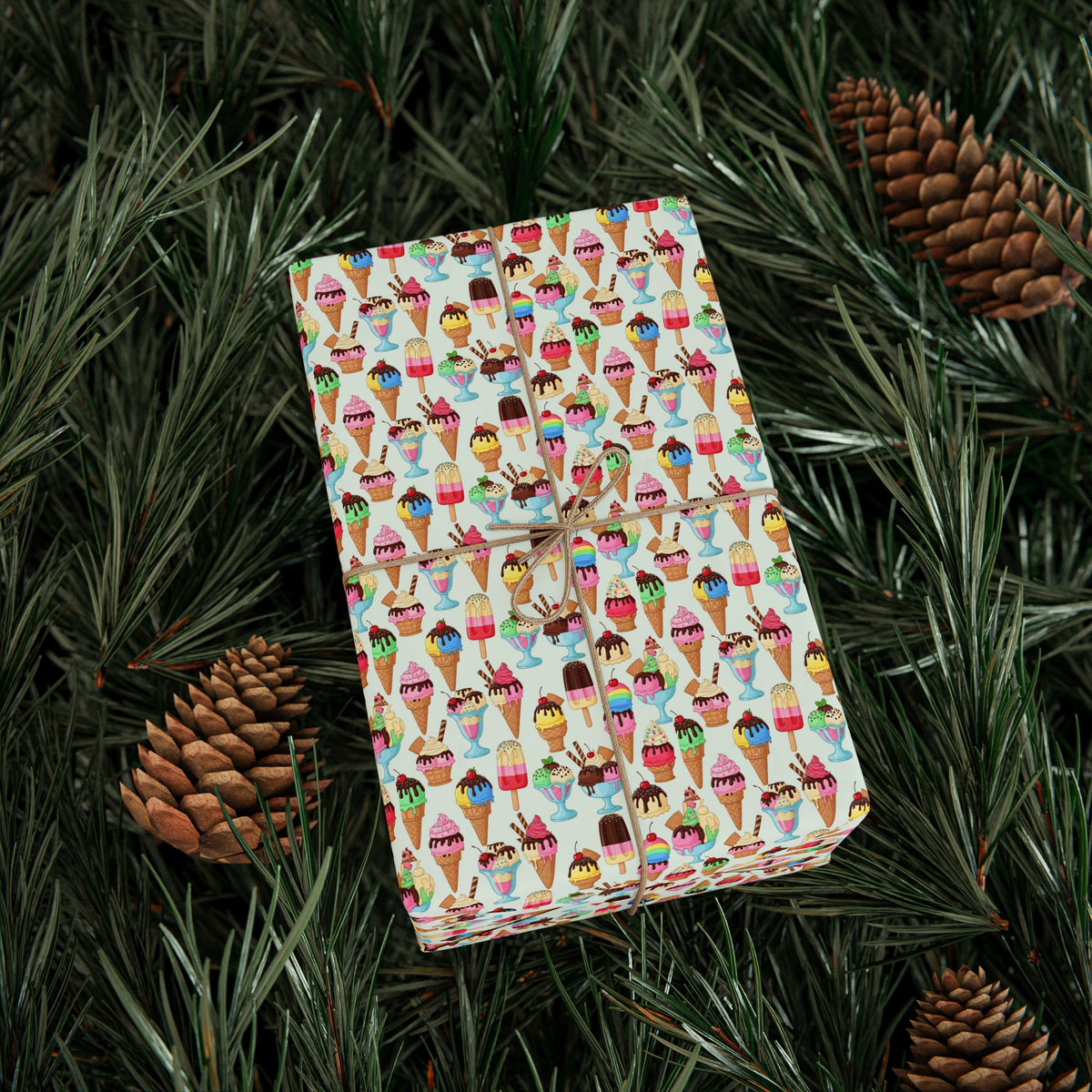 Colorful Icecream Pattern Wrapping Papers | Summer Ice Cream Print