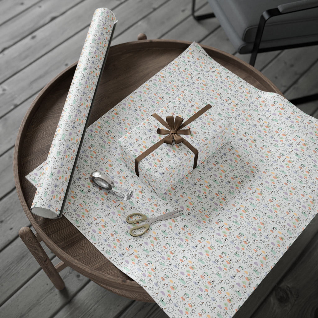 Cute Teeth Dentist Wrapping Papers