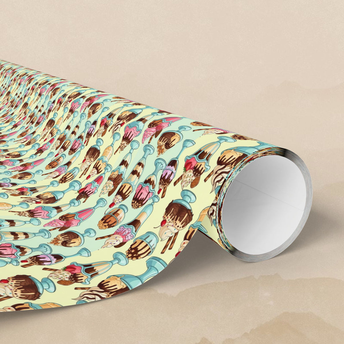 Ice Cream Cones Wrapping Paper | Patterned Gift Wrap, Dessert Party
