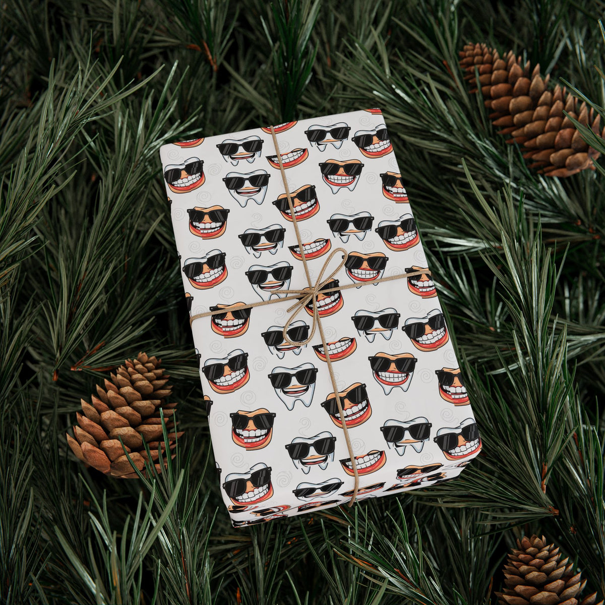 Denture Wrapping Paper  / teeth gift wrap