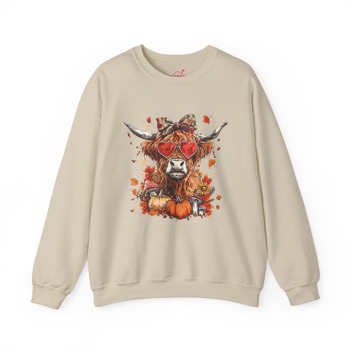 Fall Highland Cow Crewneck Sweatshirt