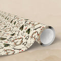 Valentines Hunters Cream Wrapping Papers | Valentine Floral Pattern