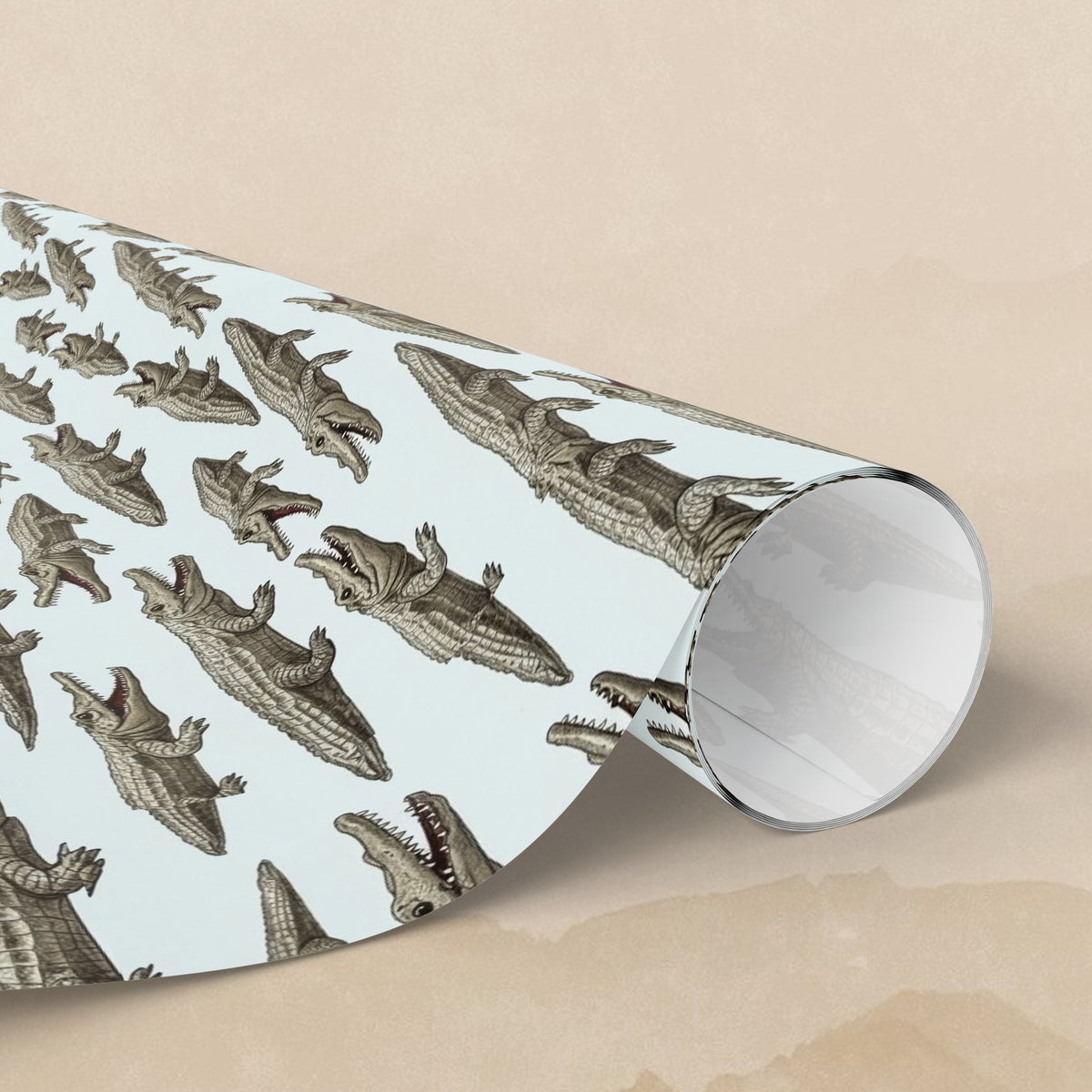 Alligator Pattern Wrapping Paper | Repeating Crocodile Design