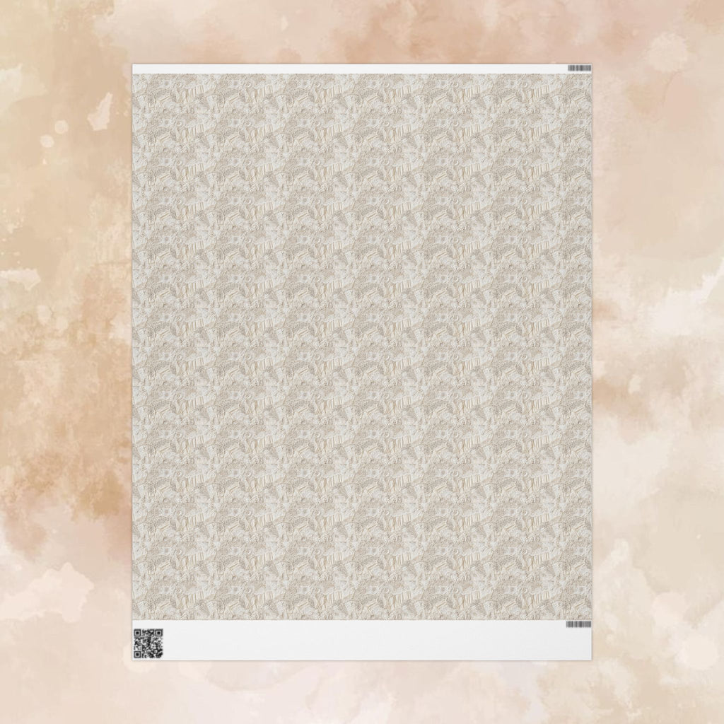 Neutral Wedding Dress Texture Wrapping Paper | Beige Stone Pattern Roll