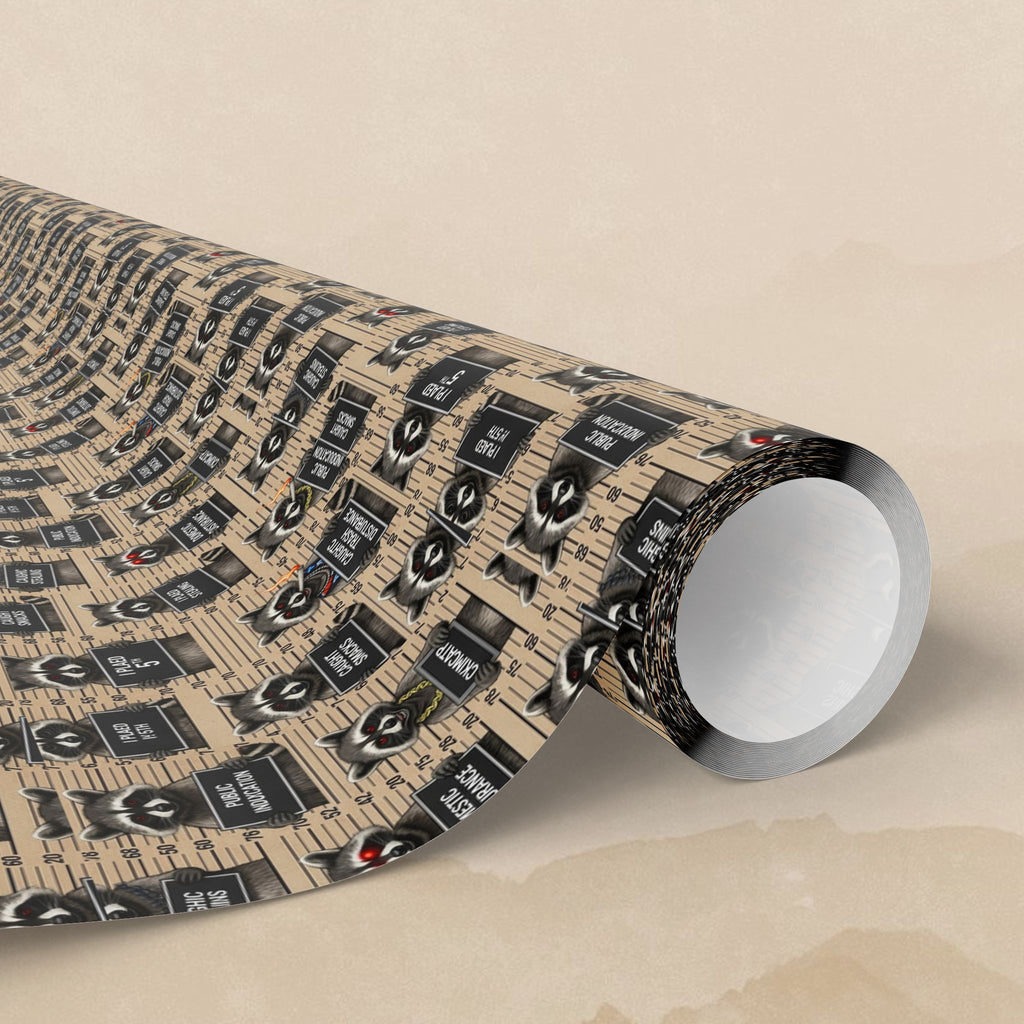 Vintage Racoon Wrapping Paper | Retro Keyboard Pattern Gift Wrap
