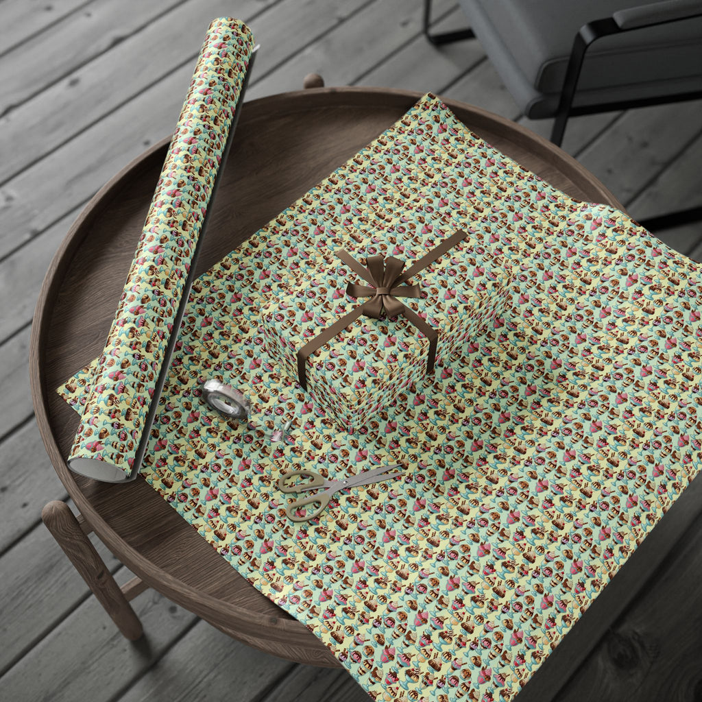 Ice Cream Cones Wrapping Paper | Patterned Gift Wrap, Dessert Party