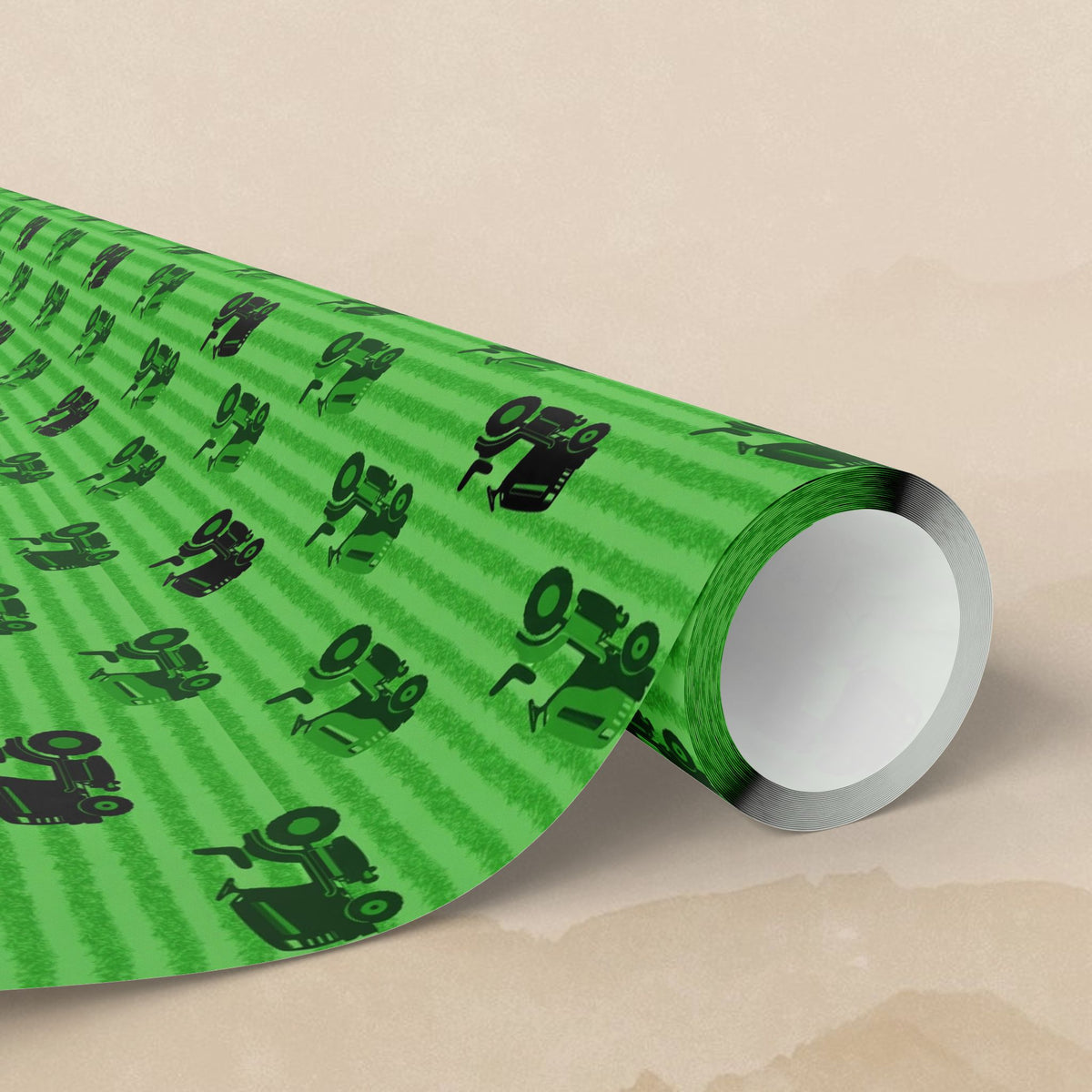 Lawn Mower Pattern Wrapping Paper | Retro Movie Camera Print
