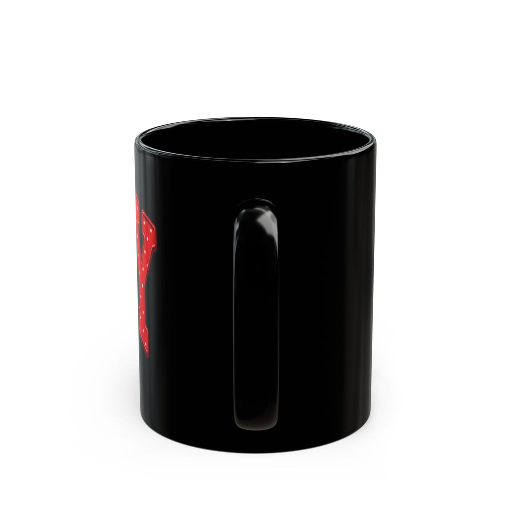 Merry Santa Black Christmas Mug