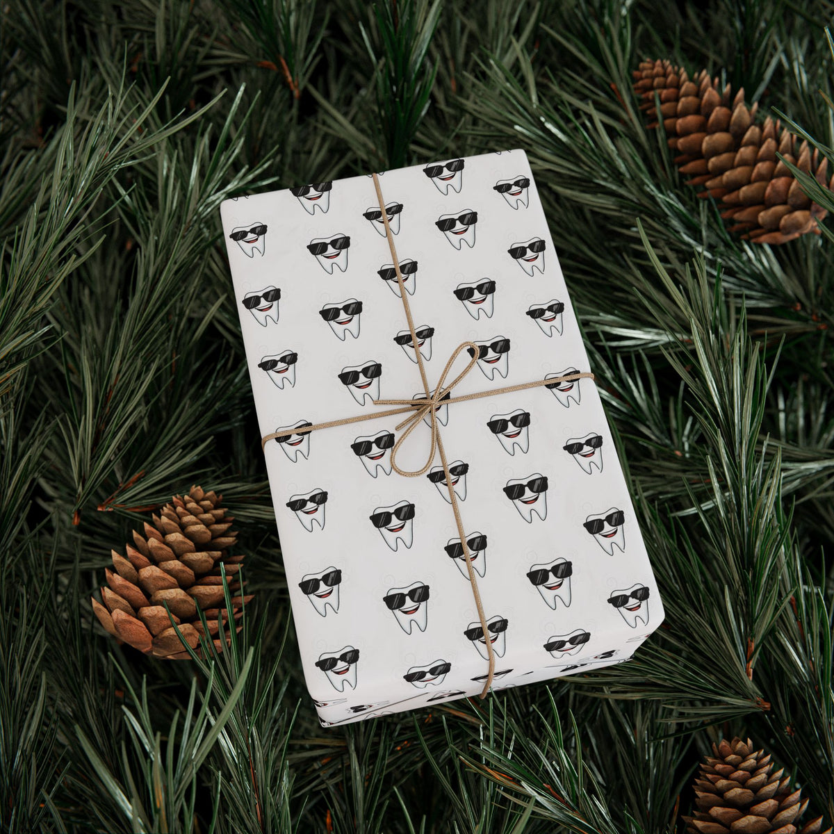 Cute Sunglasses Teeth Wrapping Papers | Fun Dental Pattern Gift Wrap
