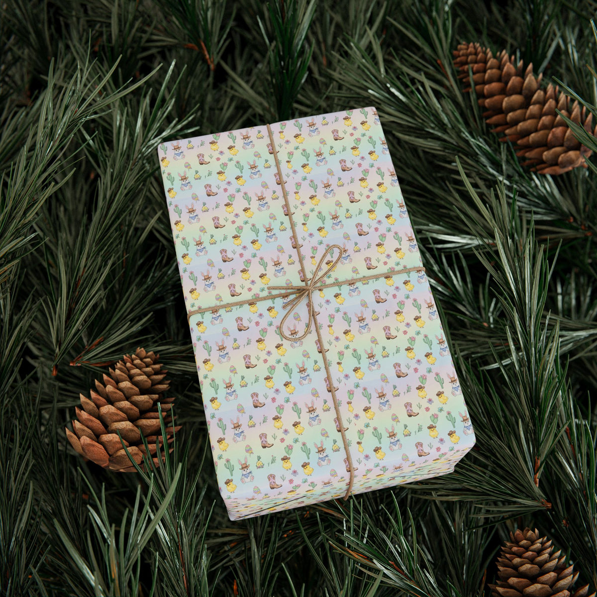 Western Cowboy Easter Bunny Wrapping Papers
