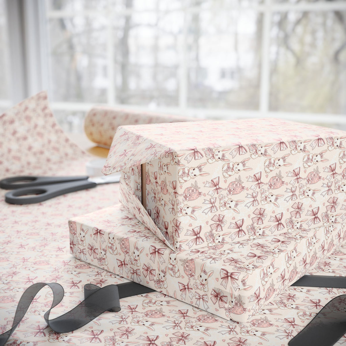 Pretty Pink Easter Bunny Wrapping Papers
