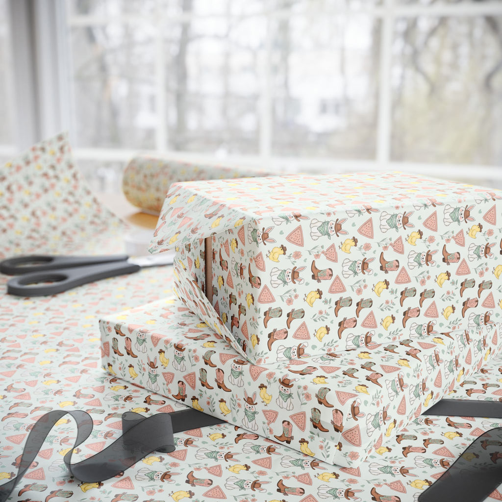 Western Easter Bunny Wrapping Papers