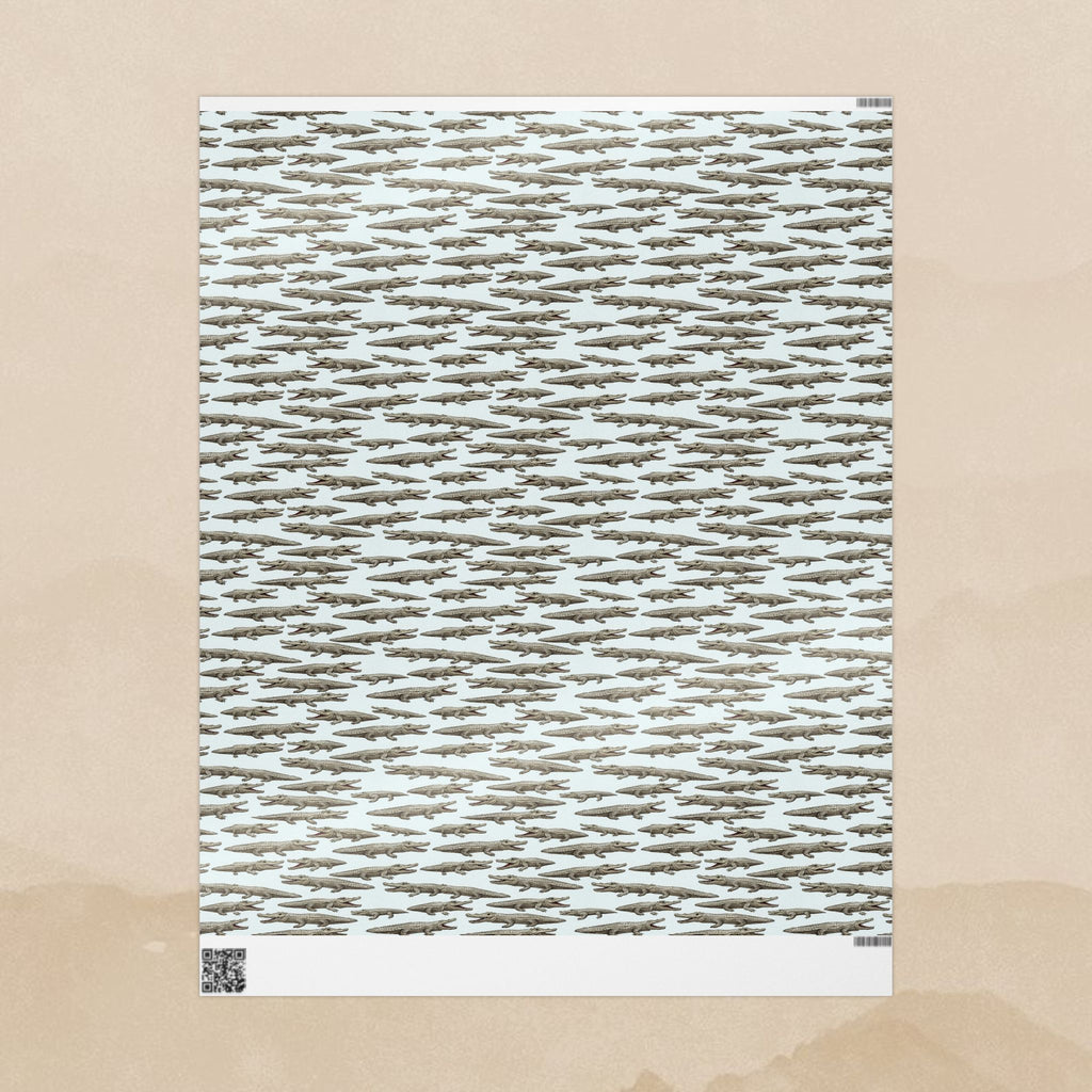 Alligator Pattern Wrapping Paper | Repeating Crocodile Design