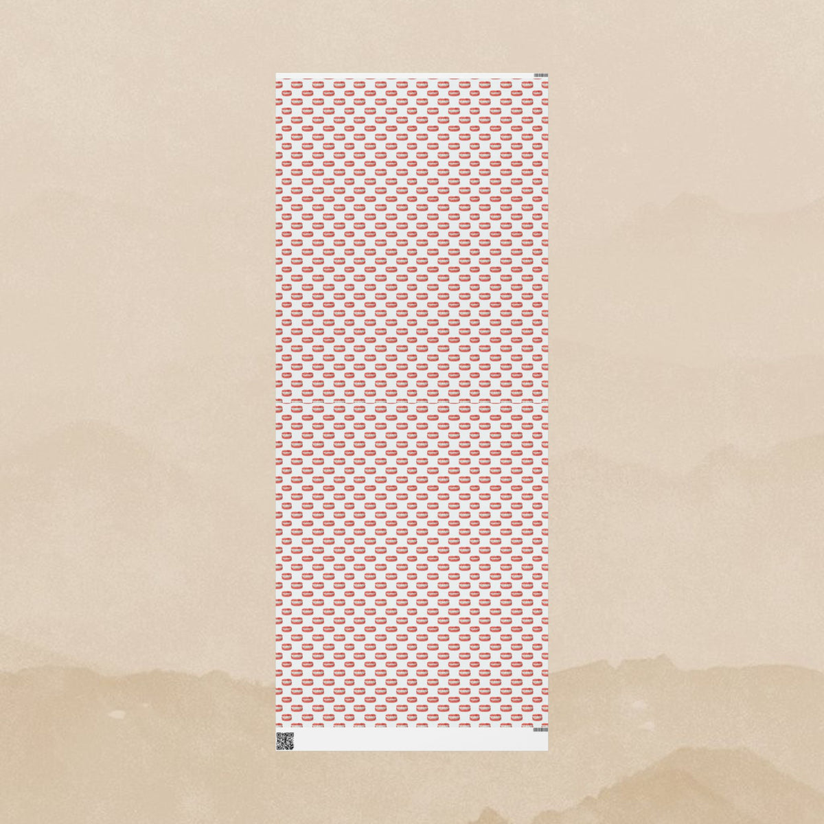 Dentures Pattern Wrapping Paper | Cosmetic Theme