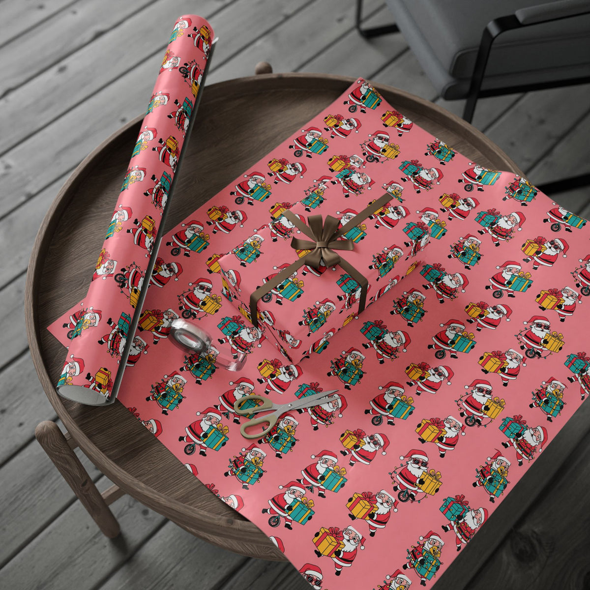 Pink Fun San6a Christmas Wrapping Papers
