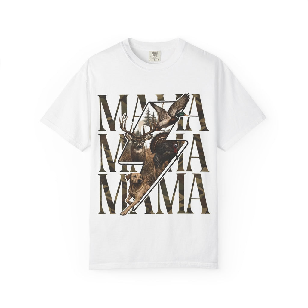 Hunting Mama Camo Comfort Colors Shirt
