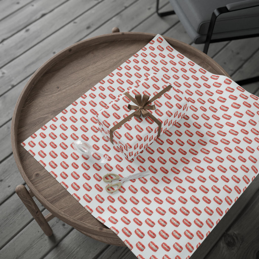 Dentures Pattern Wrapping Paper | Cosmetic Theme