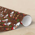 Stoner Reindeer and Santa Smoking Pattern Wrapping Paper | Christmas Holiday Gift Wrap