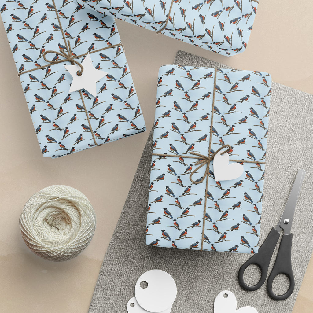 Watercolor Bird Pattern Wrapping Paper | Bird Print Gift Wrap