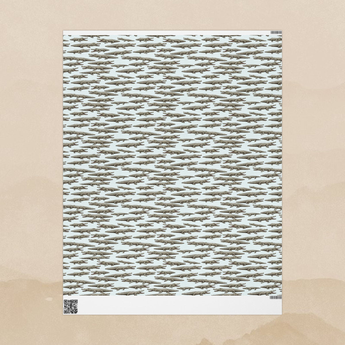Alligator Pattern Wrapping Paper | Repeating Crocodile Design