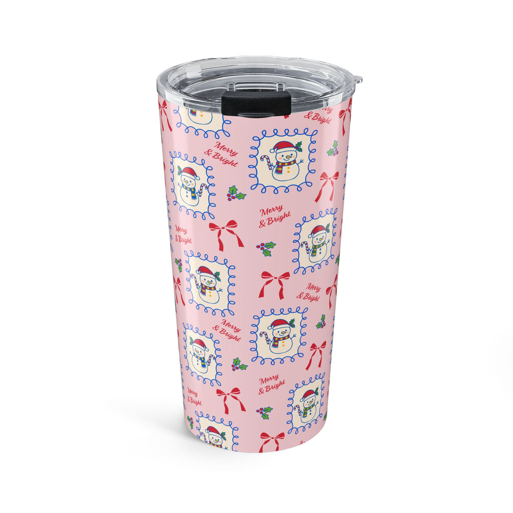 Cute Snowman Stamp Pattern Tumbler
