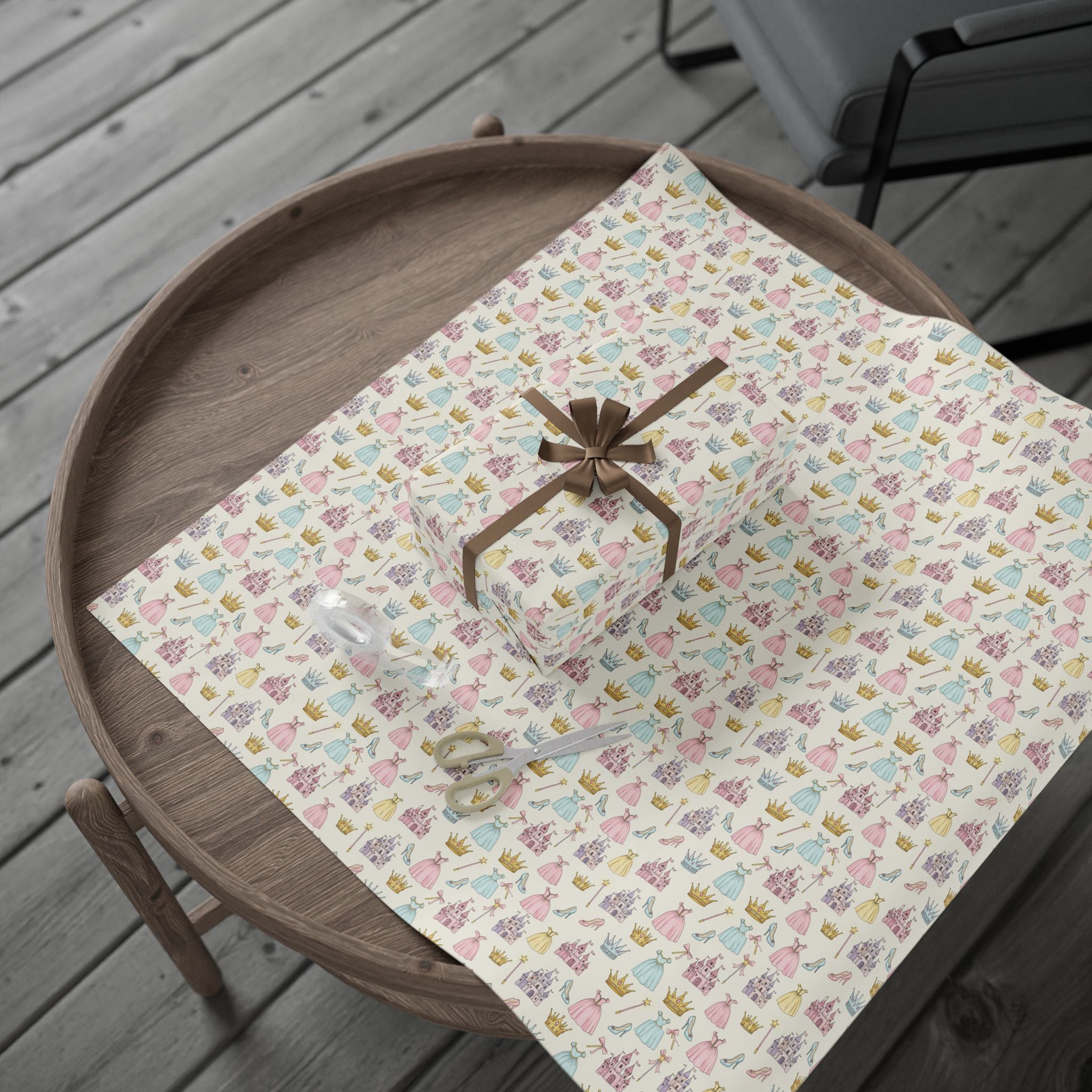 Princess Castles & Crowns Wrapping Paper