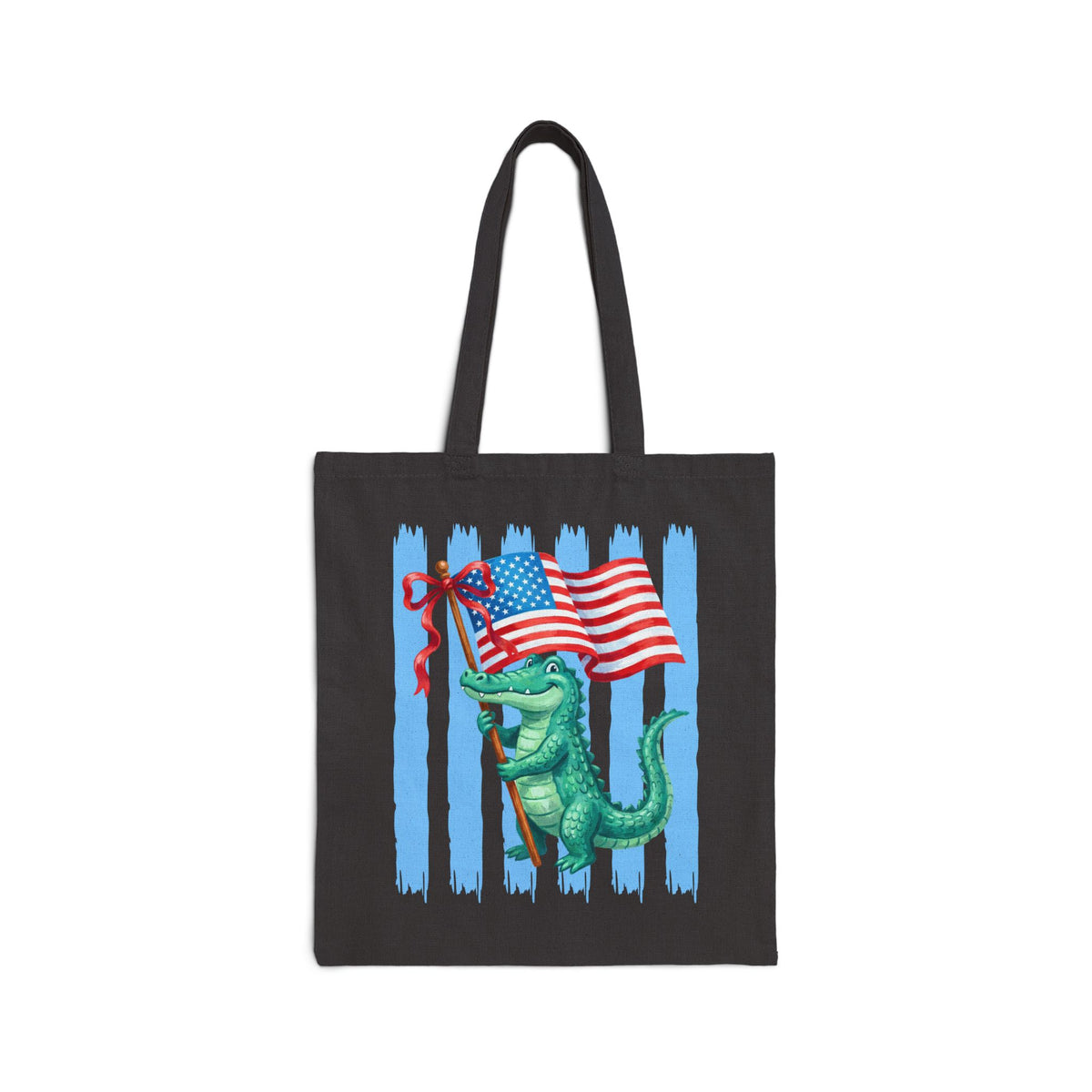 American Alligator Cotton Canvas Tote Bag