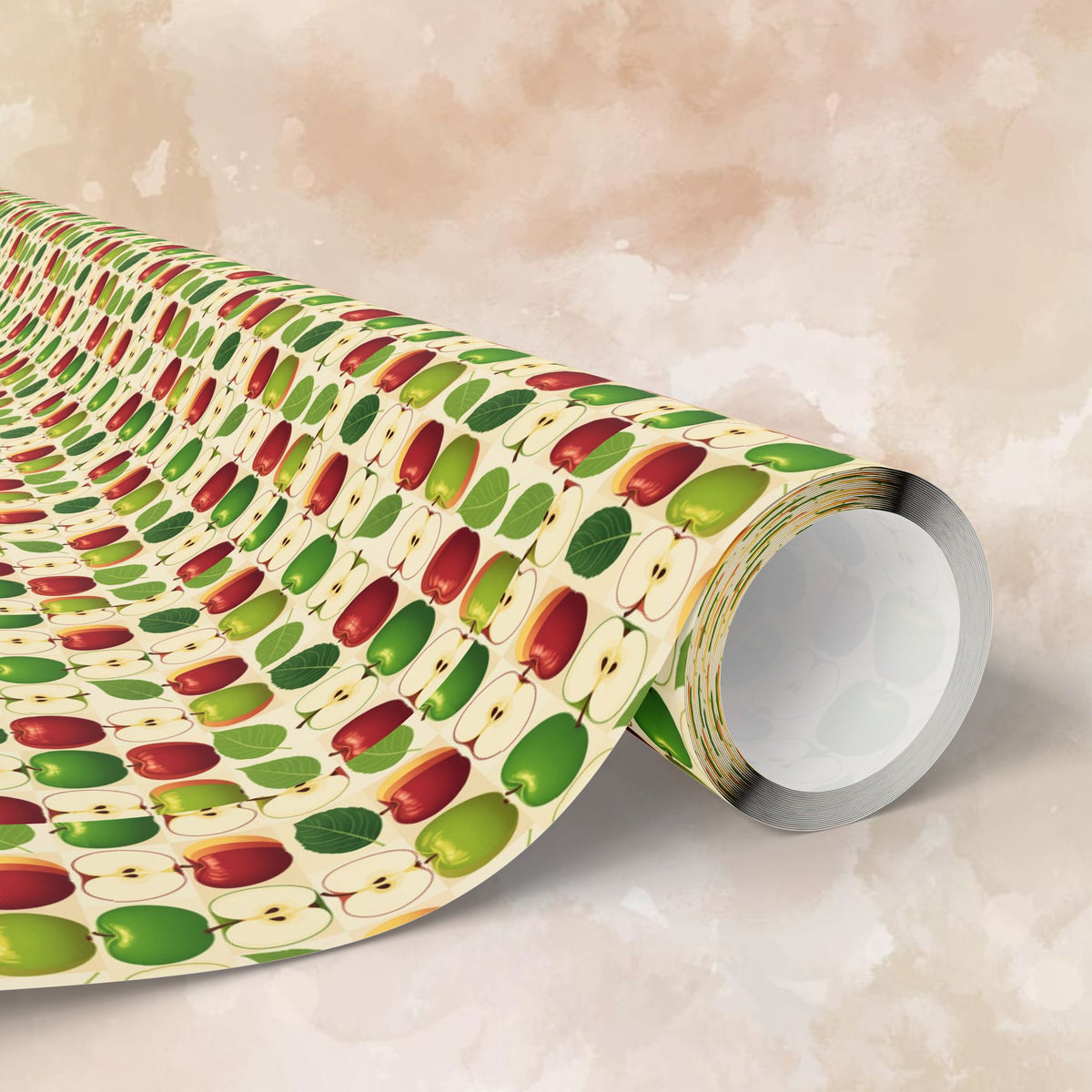 Apple Wrapping Paper | Roll, Christmas Pattern