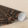 Leather Belt  & Cigars Mens Pattern Wrapping Paper | Vintage Buckle Repeat Print