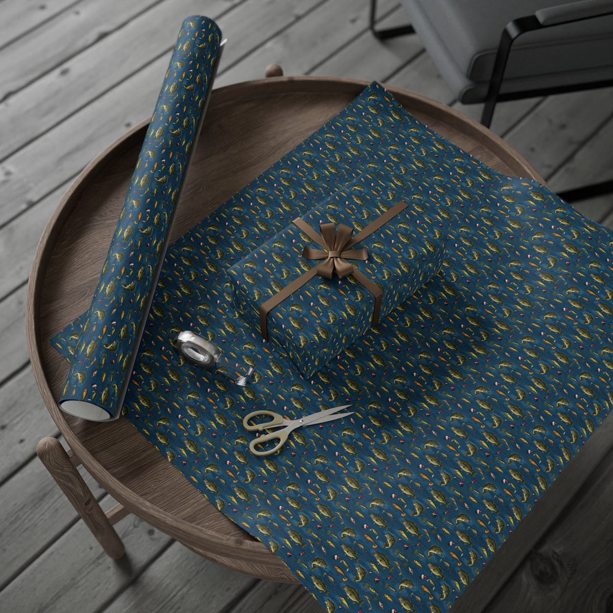 Fishing Lures Pattern Wrapping Paper | Angler Bait Nautical Gift Wrap