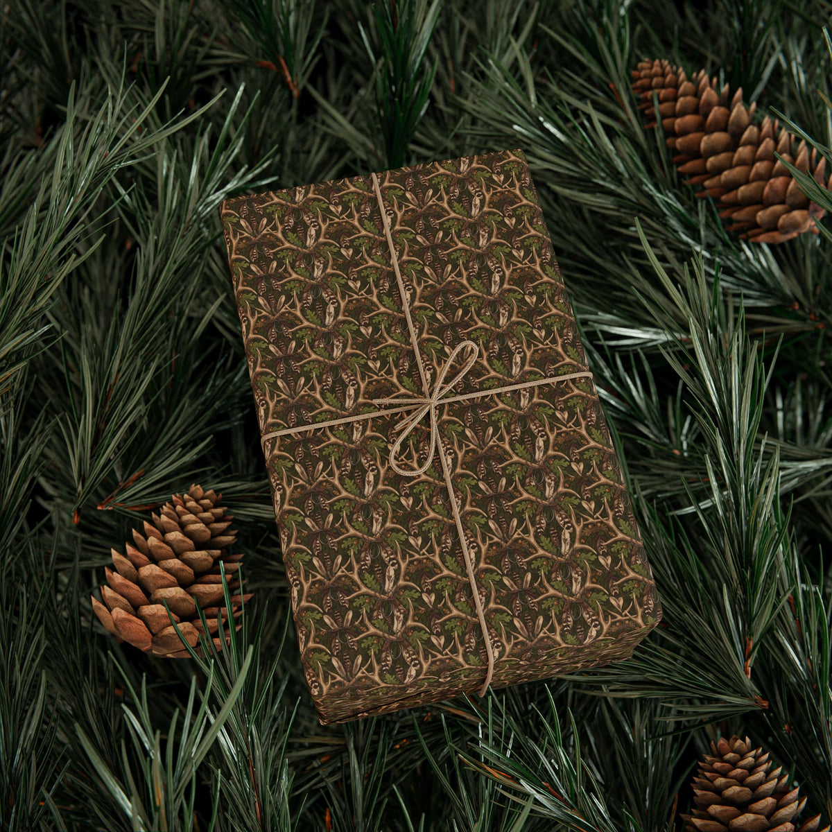 Deer Antlers Pattern Wrapping Paper | Reptile Texture Gift Wrap