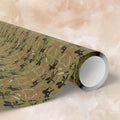 Vintage Camo Valentines Pattern Wrapping Paper | Retro Botanical Gift Wrap