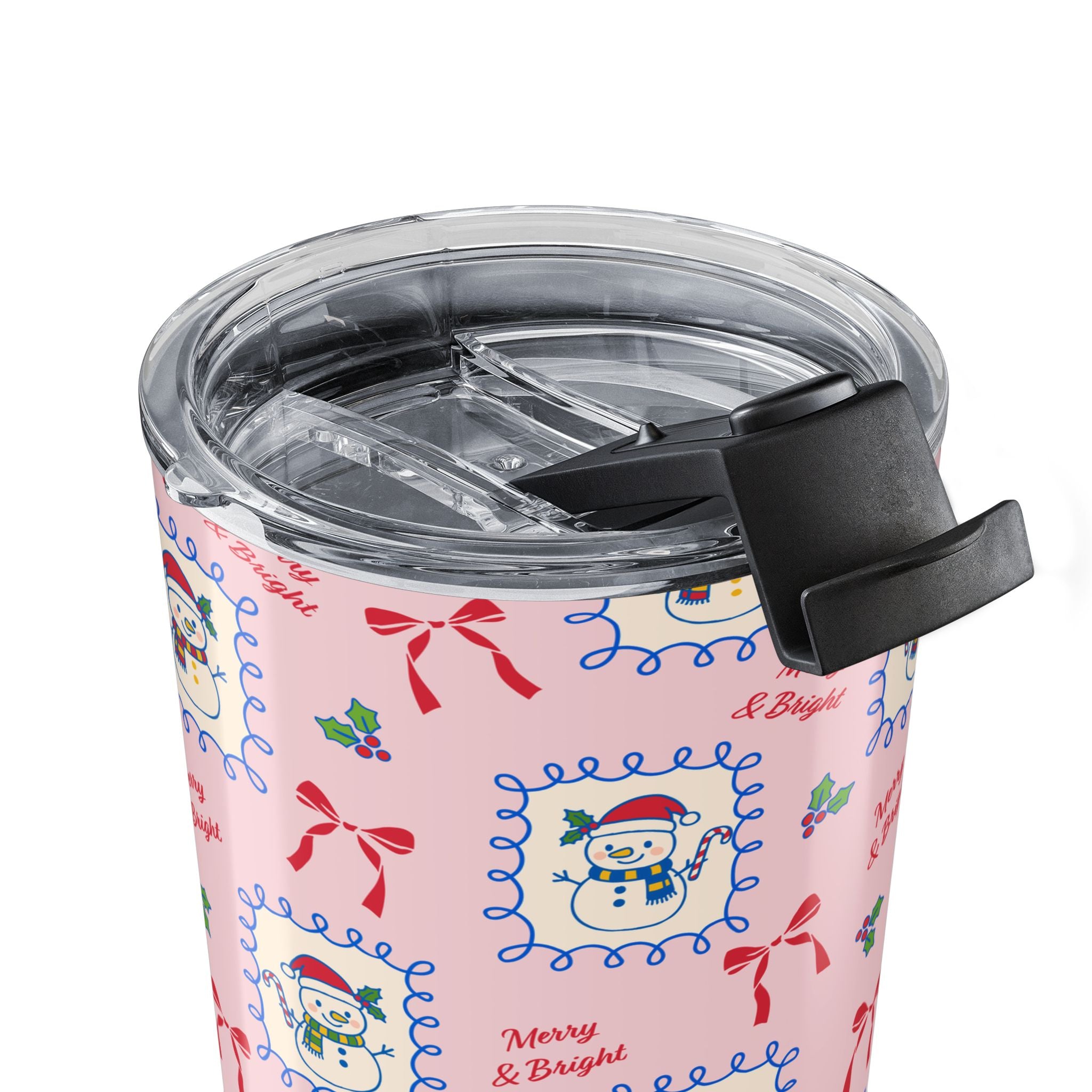 Cute Snowman Stamp Pattern Tumbler