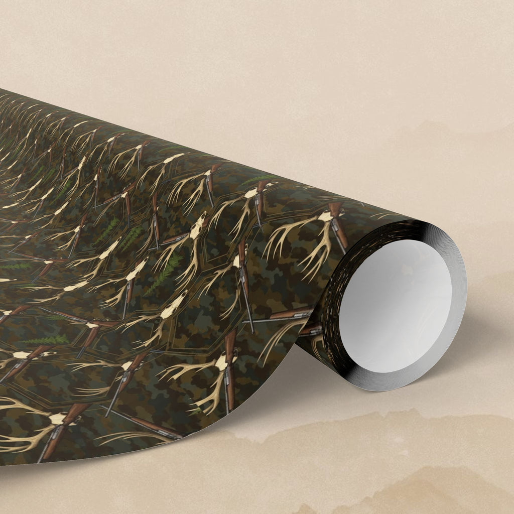 Olive Green Camouflage Pattern Wrapping Papers | Military Camo Gift Wrap