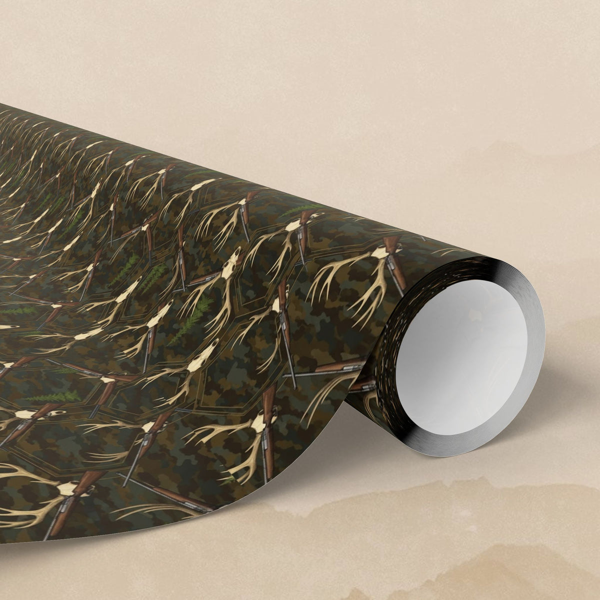 Olive Green Camouflage Pattern Wrapping Papers | Military Camo Gift Wrap