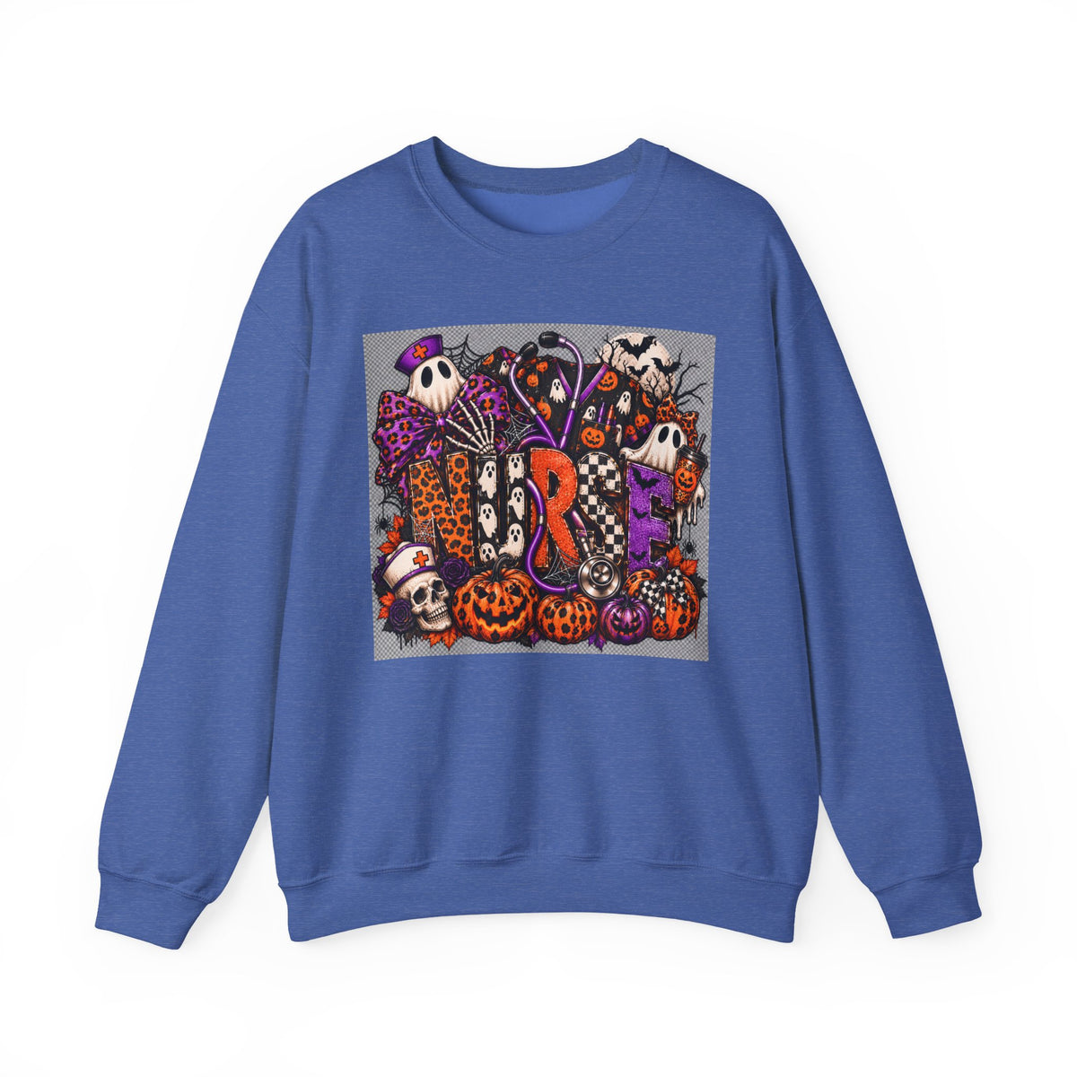 Spooky Pumpkins & Ghosts Halloween Crewneck Sweatshirt