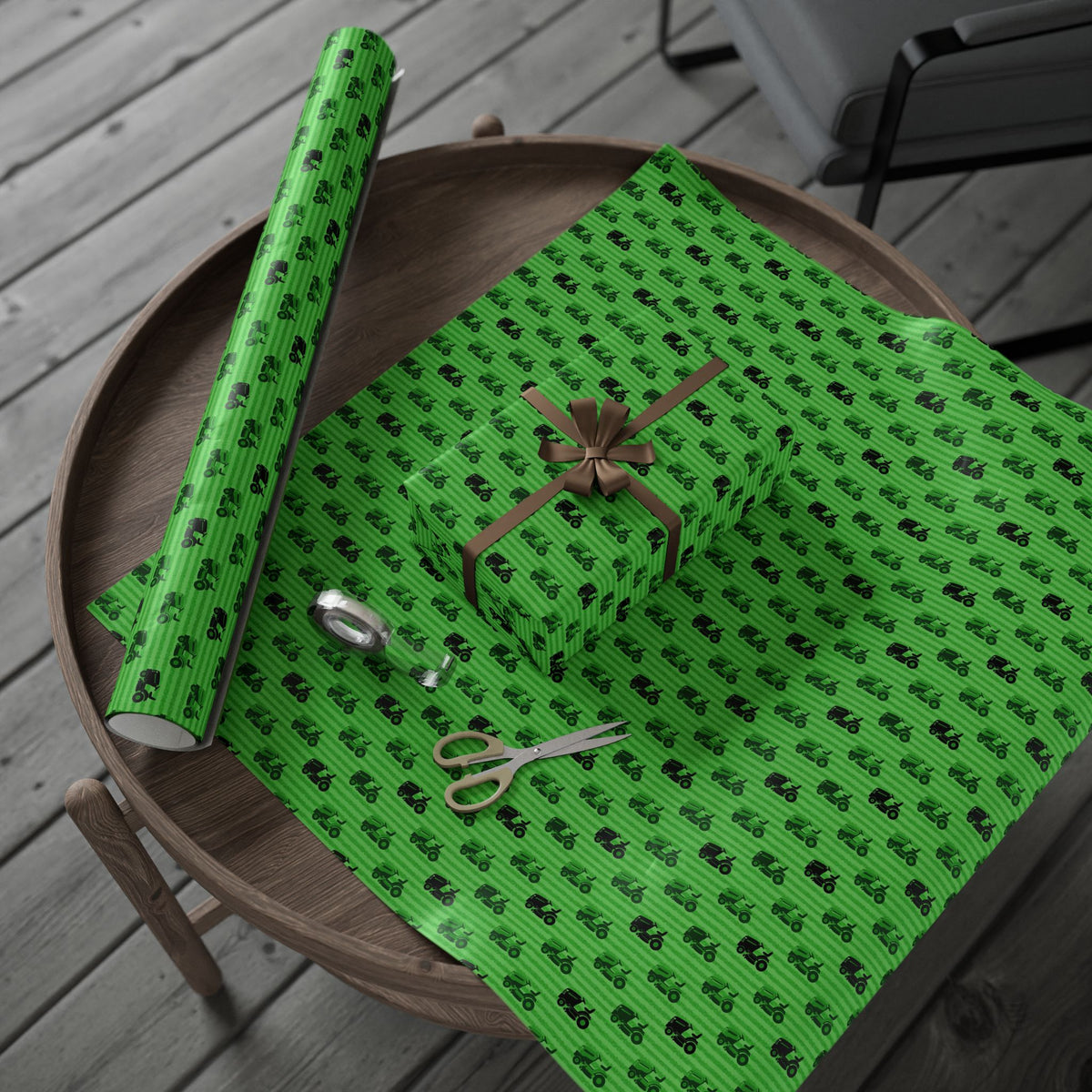 Lawn Mower Pattern Wrapping Paper | Retro Movie Camera Print