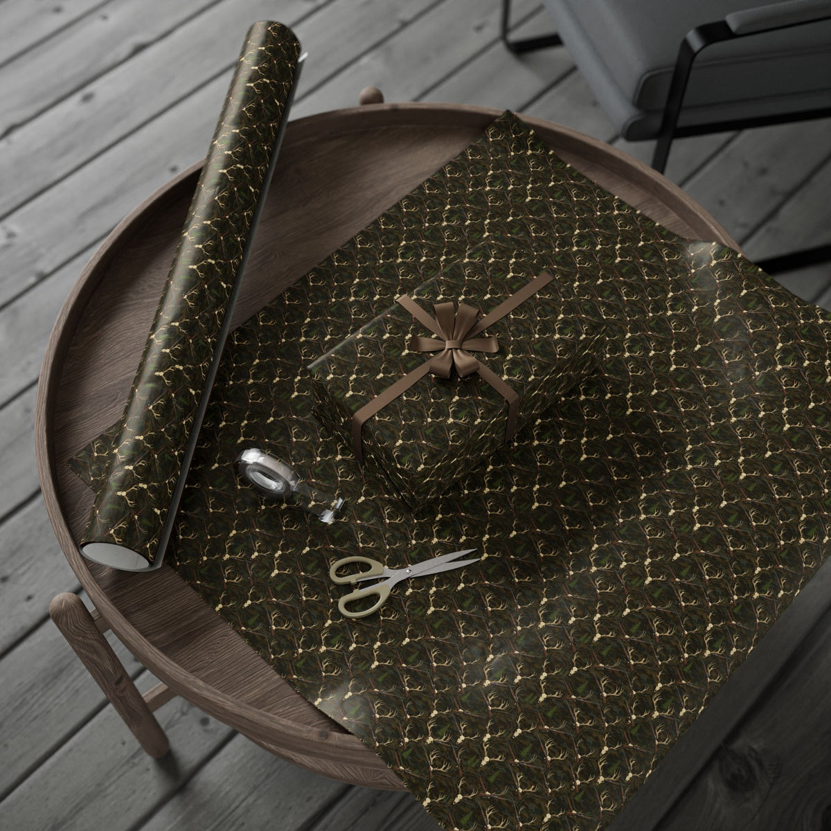 Olive Green Camouflage Pattern Wrapping Papers | Military Camo Gift Wrap