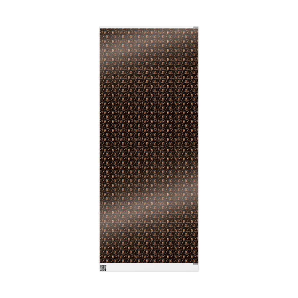 Leather Belt  & Cigars Mens Pattern Wrapping Paper | Vintage Buckle Repeat Print
