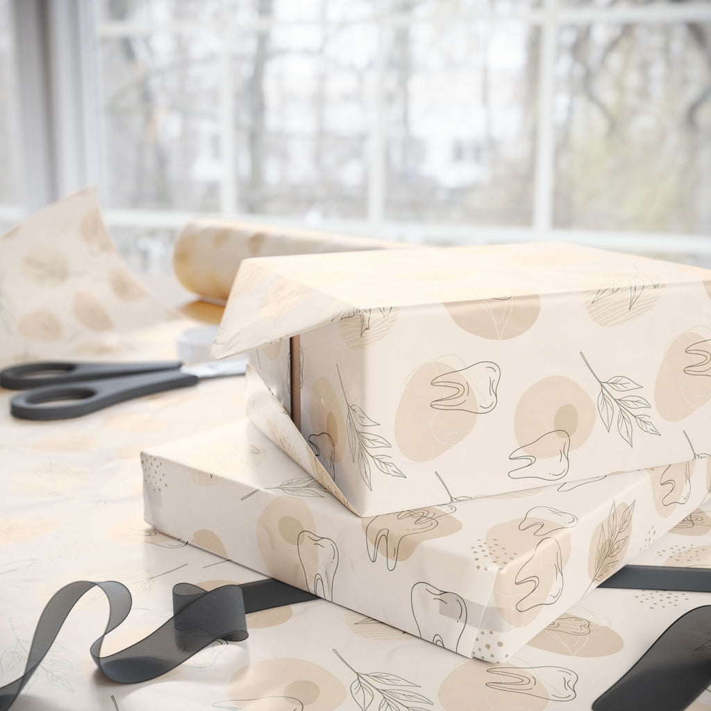 Boho Tooth Wrapping Papers, Natural Tan Dental Tooth Fairy Wraps | Eco-Friendly