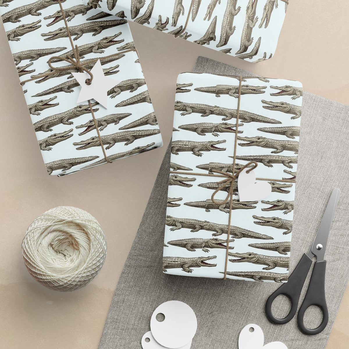 Alligator Pattern Wrapping Paper | Repeating Crocodile Design