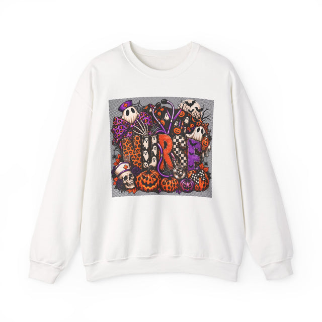 Spooky Pumpkins & Ghosts Halloween Crewneck Sweatshirt