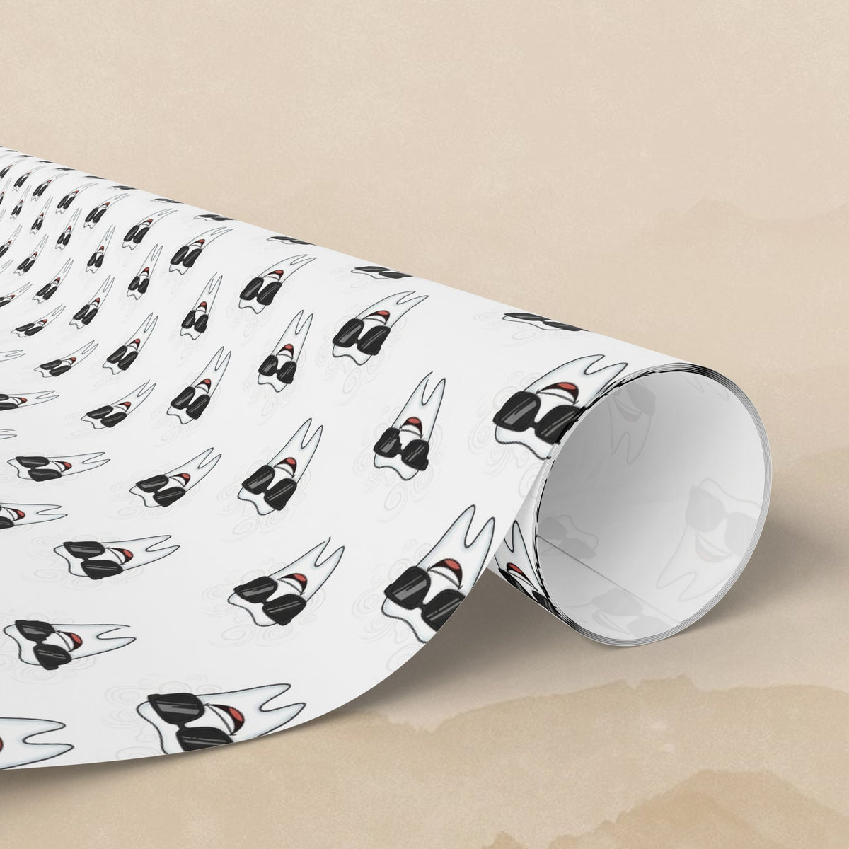Cute Sunglasses Teeth Wrapping Papers | Fun Dental Pattern Gift Wrap
