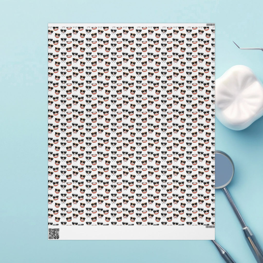 Denture Wrapping Paper  / teeth gift wrap