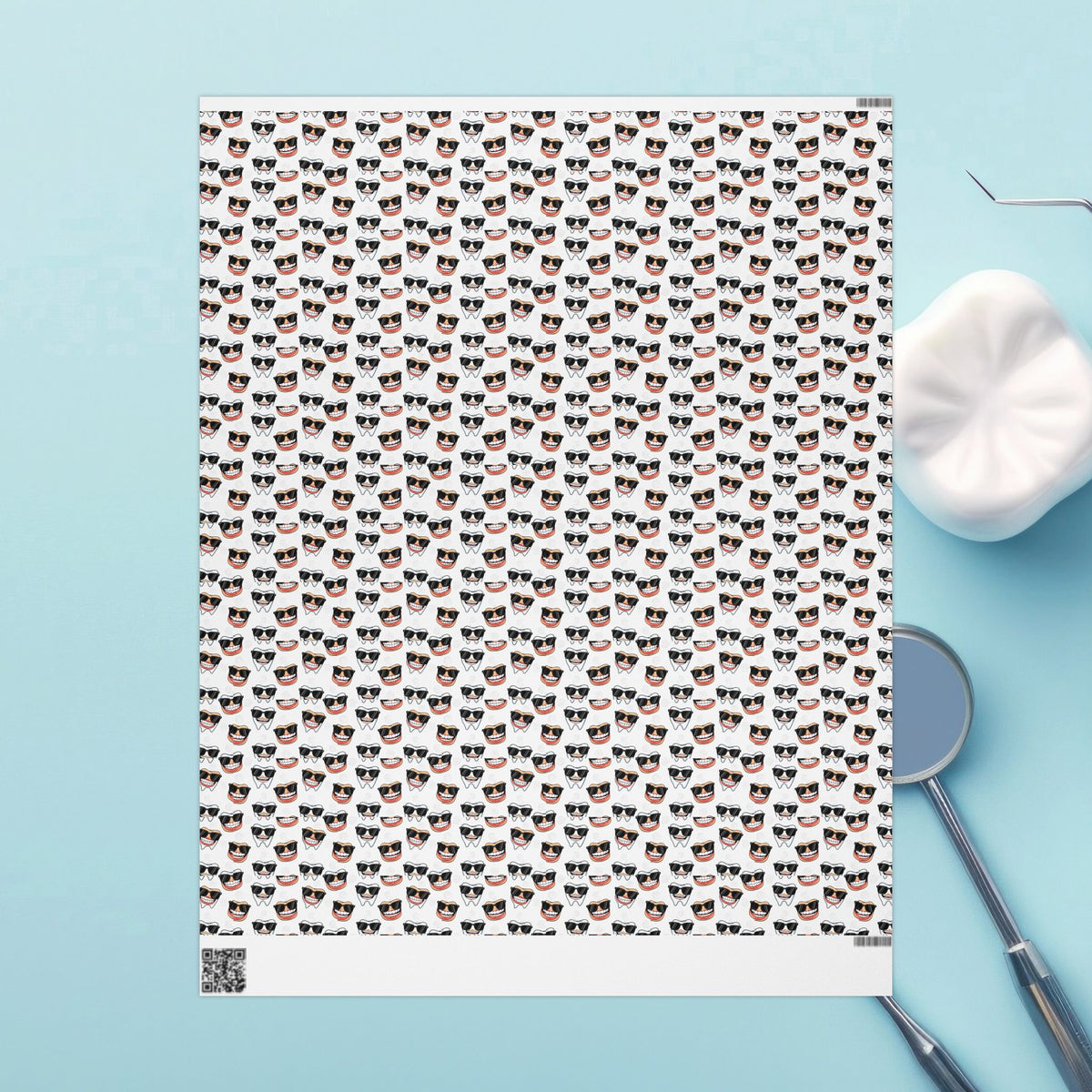 Denture Wrapping Paper  / teeth gift wrap