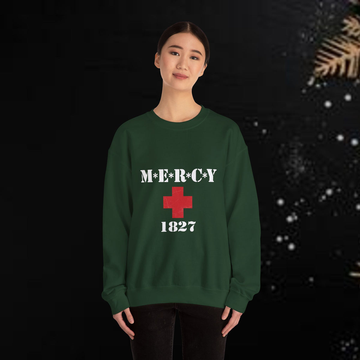 Red Medical Cross sweatshirt | Minimalist First Aid Symbol