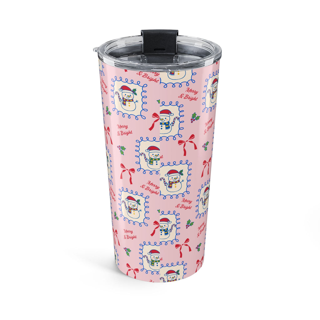 Cute Snowman Stamp Pattern Tumbler