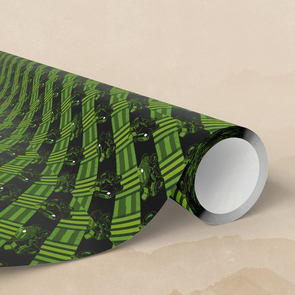 Green Lawn Mower Wrapping Papers | Halloween Gift Wrap Roll