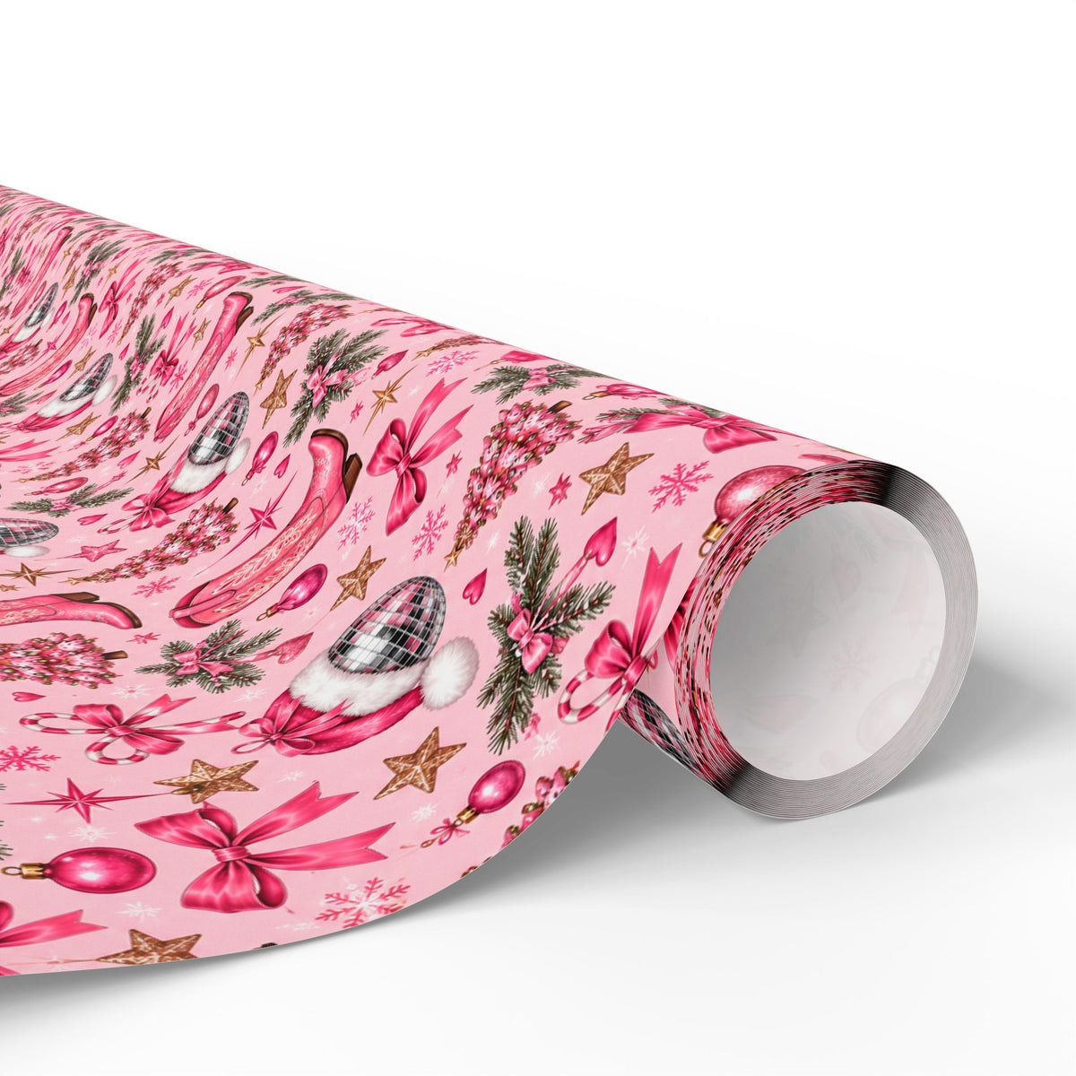 Pink Disco Cowgirl Wrapping Paper