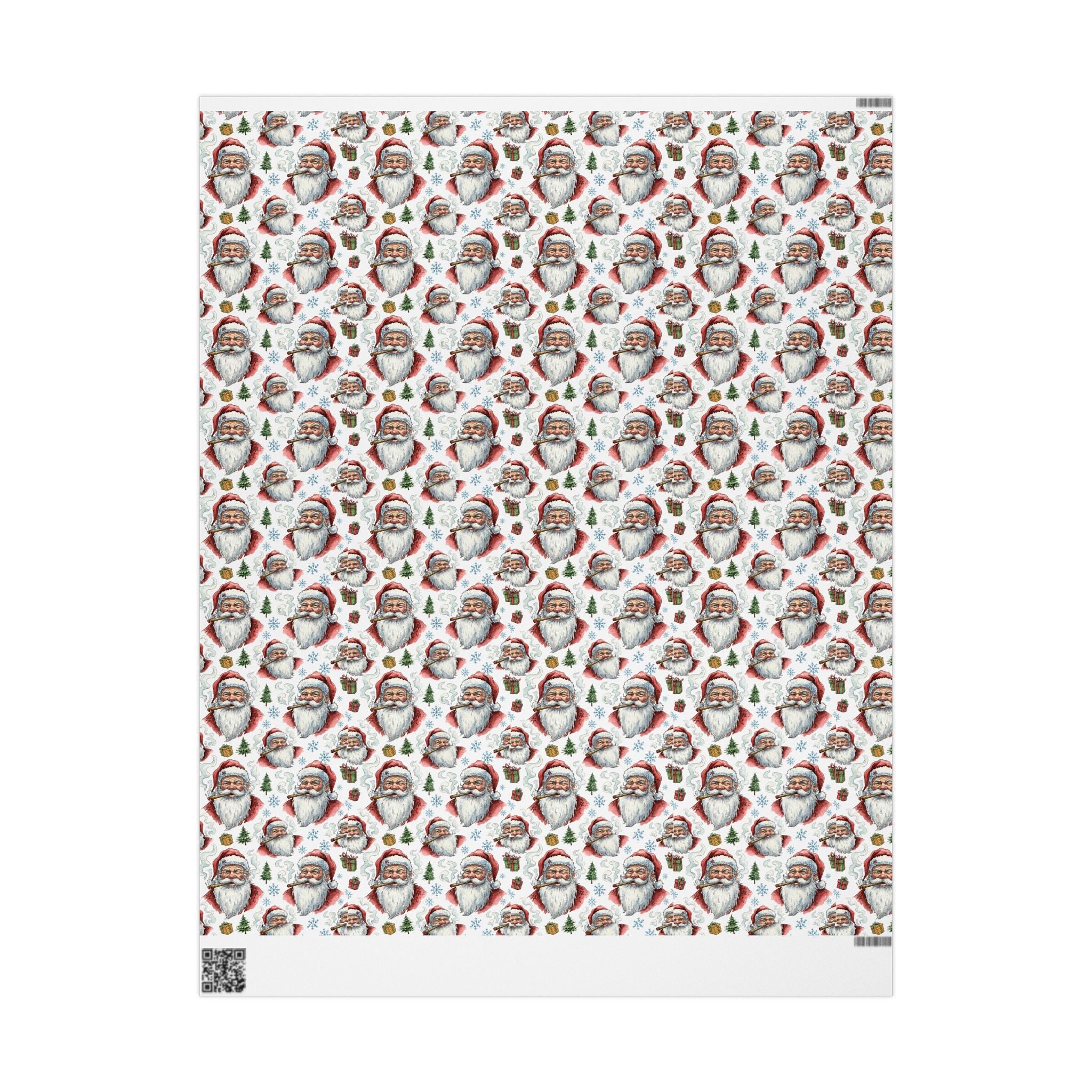 Vintage Santa Pattern Wrapping Paper | Christmas Holiday Paper Roll